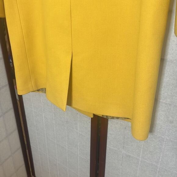 LAFAYETTE 148 GIANNA DOUBLE BREASTED MUSTARD WOOL BLEND JACKET SIZE M - Picture 6 of 11